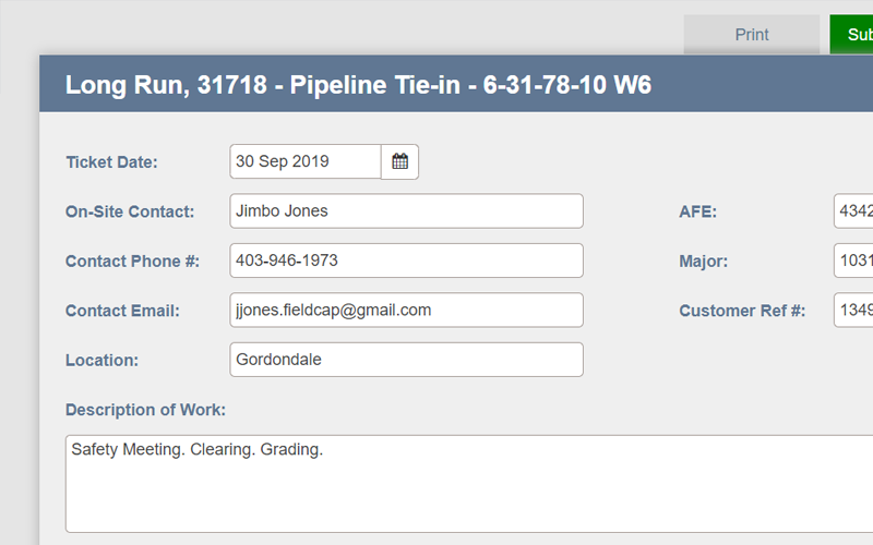 oilfield ticeting software