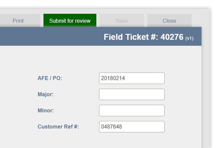 Field Ticket Software